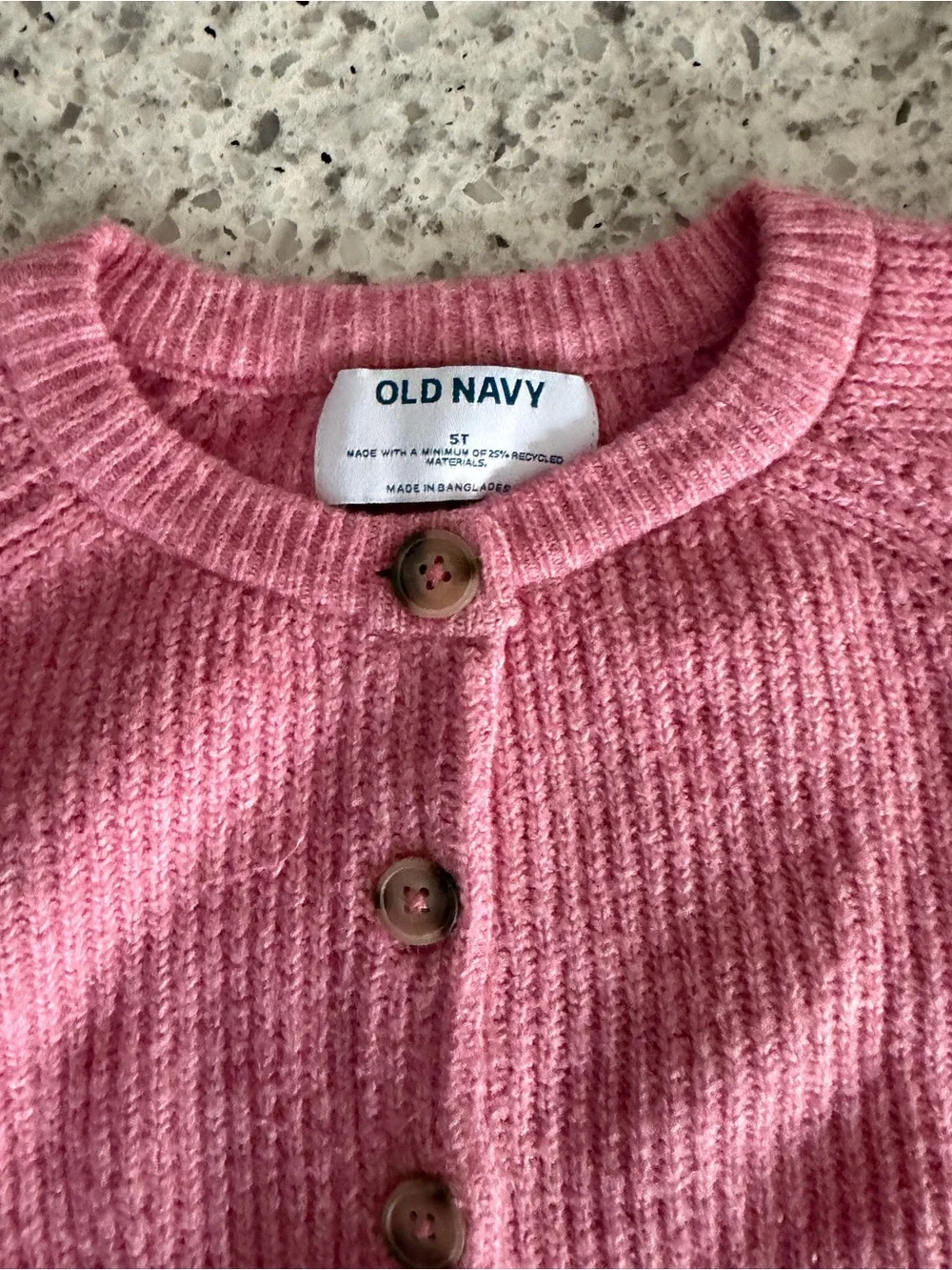Old Navy Pink Button-Front Knit Cardigan